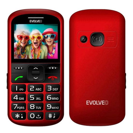 Obrázek EVOLVEO EasyPhone XS, mobilní telefon pro seniory, červená