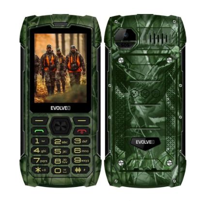 Obrázek EVOLVEO StrongPhone H1, vodotěsný odolný Dual SIM telefon, kamufláž