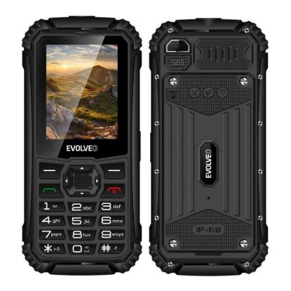 Obrázek EVOLVEO StrongPhone Q1, vodotěsný odolný Dual SIM telefon, černý