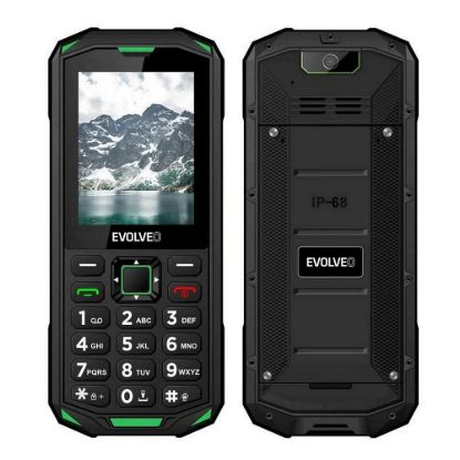 Obrázek EVOLVEO StrongPhone X5, vodotěsný odolný Dual SIM telefon, černo- zelená