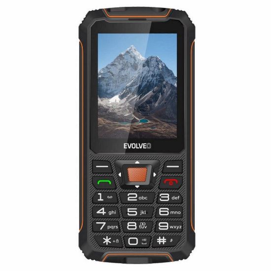 Obrázek EVOLVEO StrongPhone Z6, vodotěsný odolný Dual SIM telefon, černo- oranžová