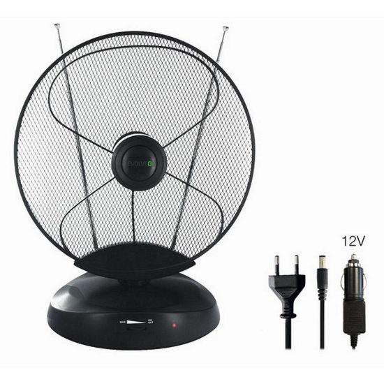 Obrázek EVOLVEO Xany 4, 230/ 12V, aktivní pokojová anténa FM/ DAB+/ DVB- T2, filtr LTE, 4G, 5G