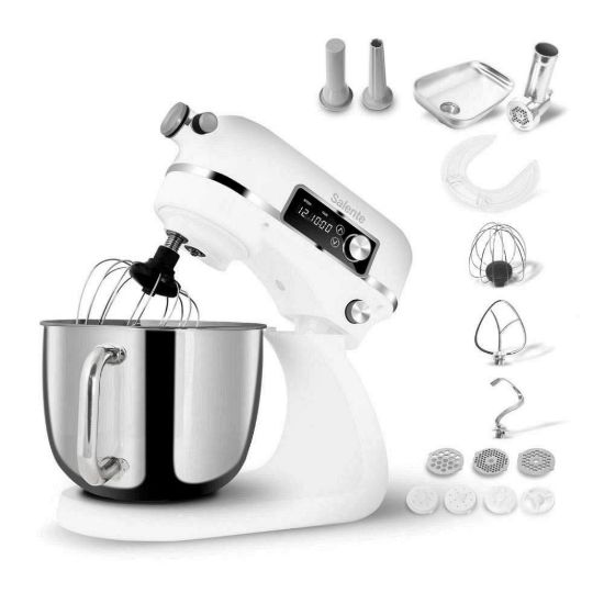 Obrázek Salente DigiChef+, kuchyňský robot, mísa 6 litrů, celokovový, masomlýnek, digitální displej, bílý