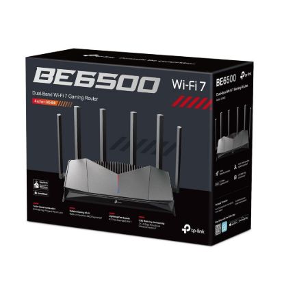 Obrázek TP- Link Archer GE400 EasyMesh WiFi7 router (BE6500, 2, 4GHz/ 5GHz, 1 x 2, 5GbEWAN, 1 x 2, 5GbELAN, 3xGbE, 1xUSB3.0)