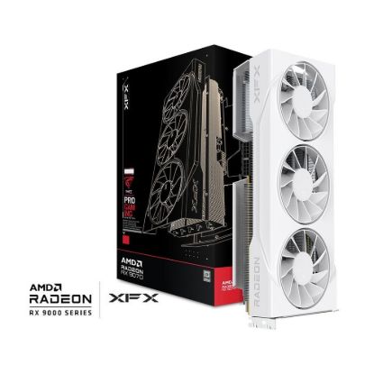 Obrázek VGA XFX Swift AMD Radeon RX 9070 GRE 12GB GDDR6, Triple Fan Gaming, White