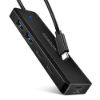 Obrázek AXAGON HUE- C2C, 4× USB 5Gbps TRAVEL hub, 2× USB- A + 2× USB- C, USB- C napájení, kabel USB- C 19cm