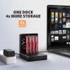Obrázek AXAGON ADSA- M2C44, USB4 dokovací stanice pro 4× M.2 NVMe SSD s funkcí klonování
