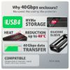Obrázek AXAGON EEM2- 40G, USB- C 40Gbps externí box pro M.2 NVMe SSD, zesílený hliník