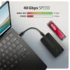 Obrázek AXAGON EEM2- 40G, USB- C 40Gbps externí box pro M.2 NVMe SSD, zesílený hliník