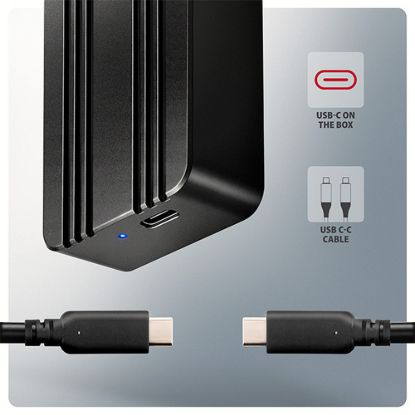 Obrázek AXAGON EEM2- 40G, USB- C 40Gbps externí box pro M.2 NVMe SSD, zesílený hliník