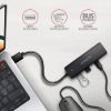 Obrázek AXAGON HUE- C2A, 4× USB 5Gbps TRAVEL hub, 2× USB- A + 2× USB- C, USB- C napájení, kabel USB- A 19cm