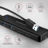 Obrázek AXAGON HUE- C2C, 4× USB 5Gbps TRAVEL hub, 2× USB- A + 2× USB- C, USB- C napájení, kabel USB- C 19cm