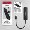 Obrázek AXAGON HUE- C2C, 4× USB 5Gbps TRAVEL hub, 2× USB- A + 2× USB- C, USB- C napájení, kabel USB- C 19cm