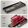 Obrázek AXAGON EEM2- SD2B, USB- C 10Gbps externí box s displejem pro M.2 NVMe/ SATA SSD, bezšroubkový, černý