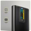 Obrázek AXAGON EEM2- SD2B, USB- C 10Gbps externí box s displejem pro M.2 NVMe/ SATA SSD, bezšroubkový, černý