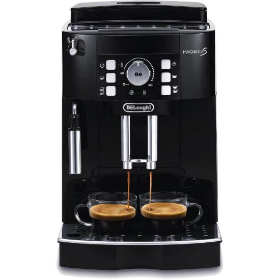 Obrázek DeLonghi ECAM 21.117.B automatický kávovar, 15 bar, vestavěný mlýnek, dva šálky najednou, tryska na páru, černý