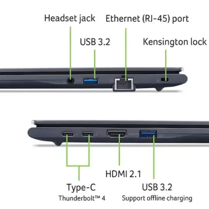 Obrázek ACER NTB TravelMate P4 16 (TMP416- 74- TCO- 546E), Core Ultra 5 225H, 16" WUXGA, 16 GB, 1 TB SSD, Intel Graphics, W11P…