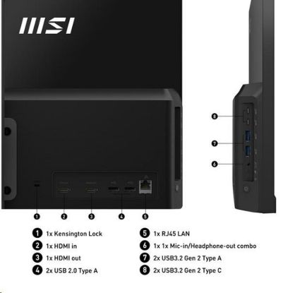 Obrázek MSI PC AiO Modern AM242P 1M- 2088XEU, Core 5 120U, 23.8 FHD, Anti- Glare, Non- Touch, 16 GB, 512 GB SSD, N/ A, No OS…
