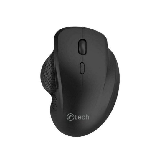 Obrázek C- TECH Myš WLM- 14BK Dual mode, bezdrátová, BT5.0 + 2, 4GHz, 1600DP I, 6 tlačítek, USB nano receiver, černá