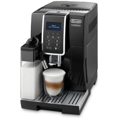 Obrázek DeLonghi Dinamica ECAM 350.55.B automatický kávovar, 15 bar, vestavěný mlýnek, mléčný systém, zásobník na mletou kávu
