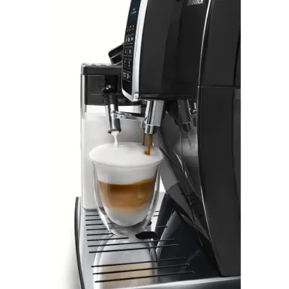 Obrázek DeLonghi Dinamica ECAM 350.55.B automatický kávovar, 15 bar, vestavěný mlýnek, mléčný systém, zásobník na mletou kávu