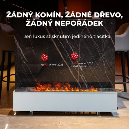 Obrázek AENO FH2S Chytré Topení,konvekce + efekt plamene, 2000W, Černá