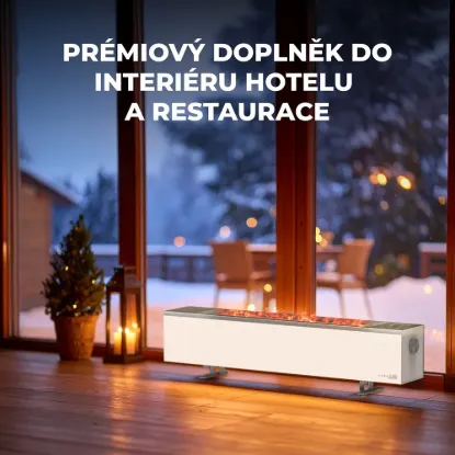 Obrázek AENO FH2S Chytré Topení,konvekce + efekt plamene, 2000W, Černá