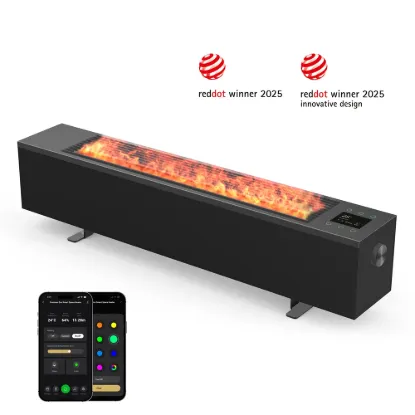 Obrázek AENO FH2S Chytré Topení,konvekce + efekt plamene, 2000W, Černá