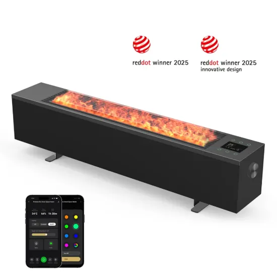 Obrázek AENO FH2S Chytré Topení,konvekce + efekt plamene, 2000W, Černá