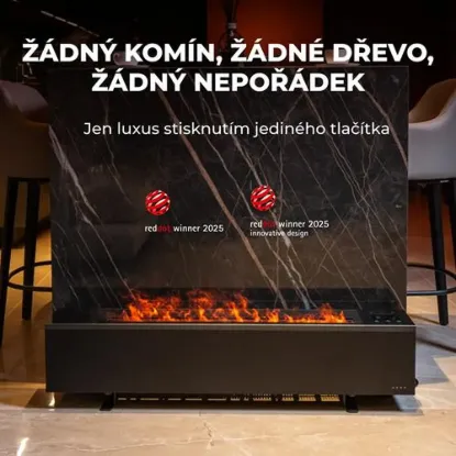 Obrázek AENO FH2S Chytré Topení,konvekce + efekt plamene, 2000W, Černá