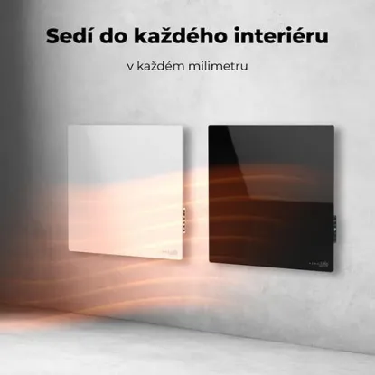 Obrázek AENO GH11s Quadro Chytré Topení, infrared + konvekce, tvrzené sklo, 500W, 50x50cm, Bílá