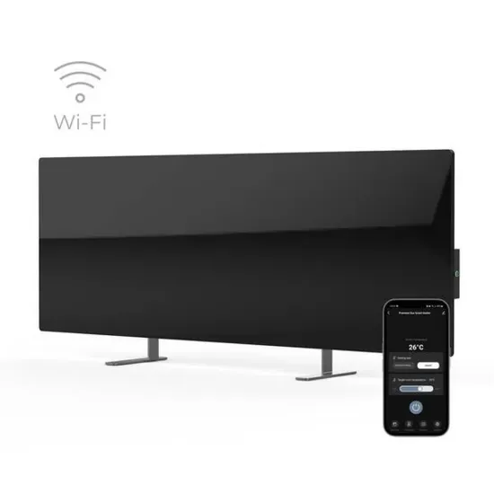 Obrázek AENO GH2s Chytré Topení, infrared + konvekce, tvrzené sklo, 700W, Černá