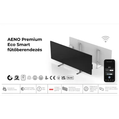Obrázek AENO GH3s Chytré Topení, infrared + konvekce, tvrzené sklo,LED displej, 700W, Bílá