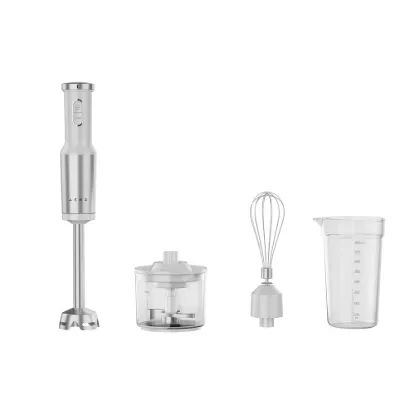 Obrázek Tyčový mixér HB4W - 1200W, 9000 - 14500 ot./min, šlehač, sekáček, nádoba, Bílá