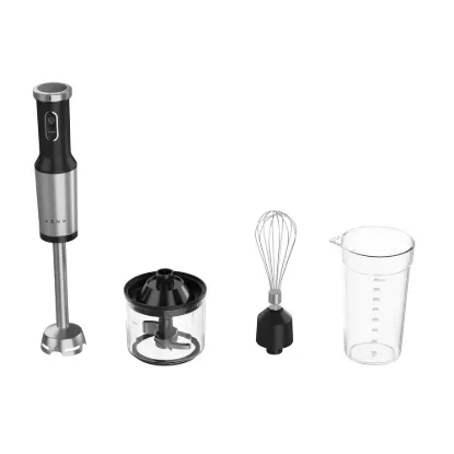 Obrázek Tyčový mixér HB4B - 1200W, 9000 - 14500 ot./min, šlehač, sekáček, nádoba, Černá