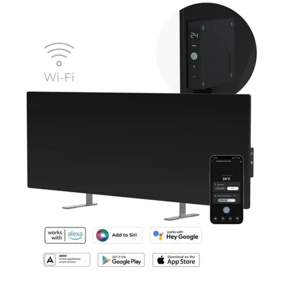 Obrázek AENO GH4s Chytré Topení, infrared + konvekce, tvrzené sklo,LED displej, 700W, Černá