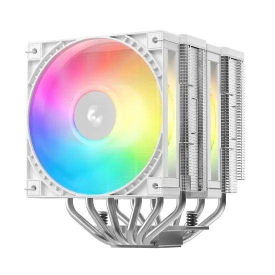 Obrázek DEEPCOOL CPU Chladič AG620 G2 WH ARGB, 2 x 120mm, ARGB, LGA1851, AM5, bílá