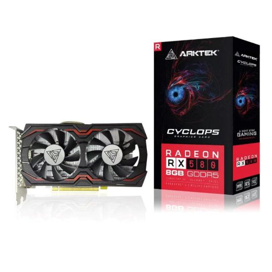 Obrázek ARKTEK VGA AMD Radeon RX 580 8 GB V4, RX 580, 8 GB GDDR5, 1xDP, 1xHDMI, 1xDVI
