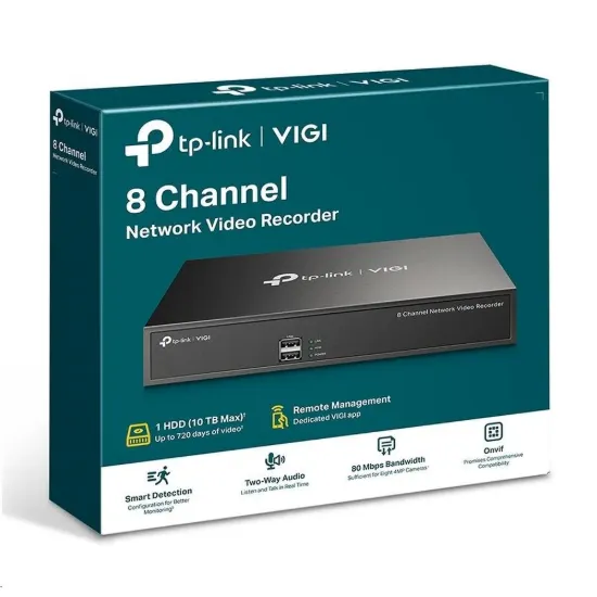 Obrázek TP- Link VIGI NVR1008H, videorekordér, 8 channels, 1 x 100Mb/ s LAN, 1x VGA, 1x HDMI, 2xUSB2.0