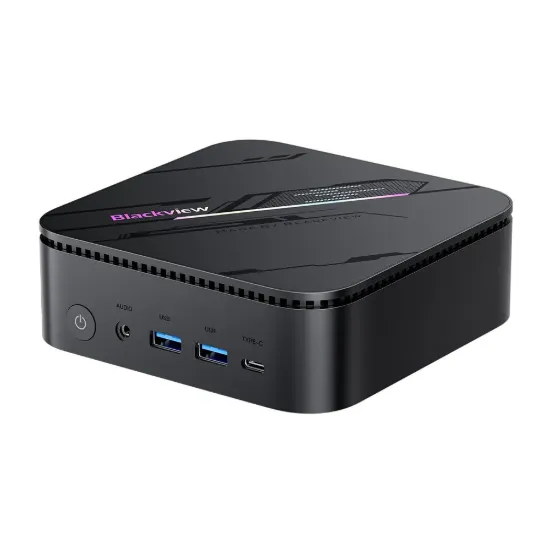 Obrázek BLACKVIEW miniPC MP100 Pro i5-12450H 4.4GHz 16/512GB,WiFi 6,BT 5.2,RJ45,1xUSB-C,6xUSB 3.1,1xPD,1xHDMI,1xDP,jack,W11Pro