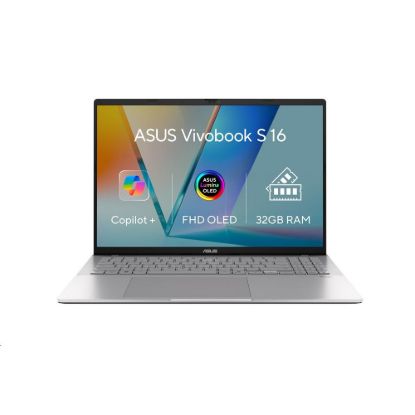 Obrázek ASUS NTB Vivobook S16 (M3607GA- OLED012 WZ), Ryzen AI 7 445, 16" 1920 x 1200, 16 GB, 512 GB SSD, Radeon, W11 Home, Gray