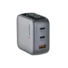Obrázek VERBATIM Mini GaN Nabíječka s displejem 65 W, 2xUSB- C, 1xUSB- A, šedá