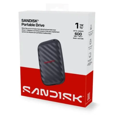 Obrázek SanDisk externí SSD 1 TB Extreme Portable, USB- C 3.2, (R: 600MB/ s)