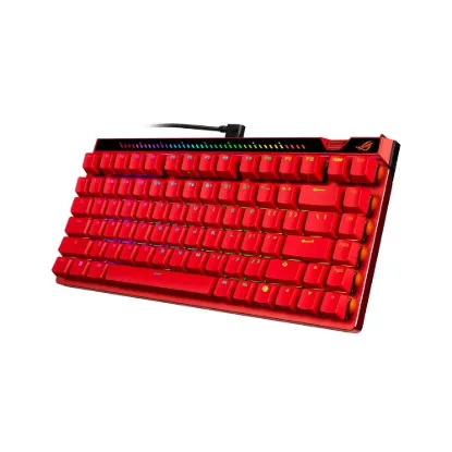 Obrázek ASUS klávesnice ROG Falchion ACE 75 HE Lava Red, Mechanická, USB- C, US, červená