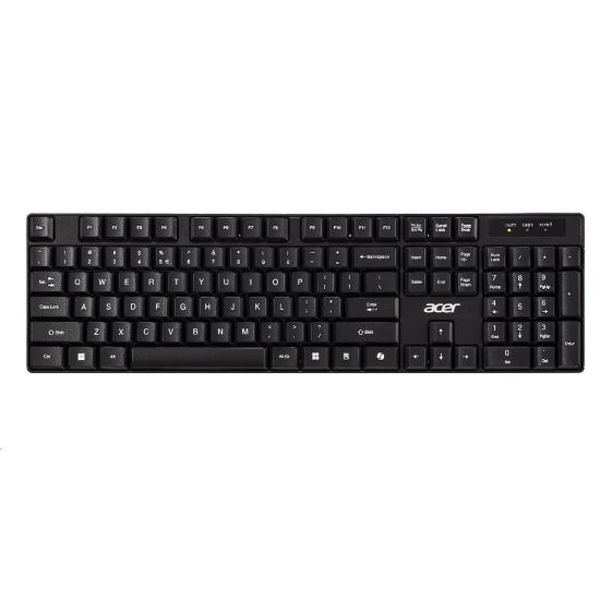 Obrázek ACER Wireless klávesnice 2, 4GHz RF, AKR110, dosah až 10 m, membránové klávesy, životnost až 5 mil. úhozů, voděodolná