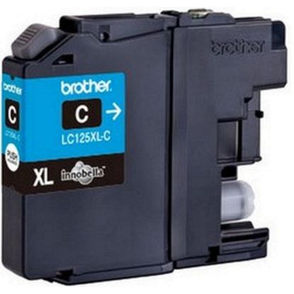 Obrázek BROTHER INK LC- 125XLC, azurový inkoust - DCP- J4110DW, MFC- J4410DW, MFC- J4510DW, MFC- J4610DW, MFC- J4710DW, MFC…