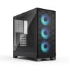 Obrázek FRACTAL DESIGN skříň Pop 2 Air Black TG ARGB, 2x USB 3.0, 3x 120mm ARGB Fan, bez zdroje, ATX