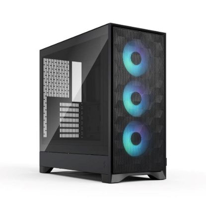Obrázek FRACTAL DESIGN skříň Pop 2 Air Black TG ARGB, 2x USB 3.0, 3x 120mm ARGB Fan, bez zdroje, ATX