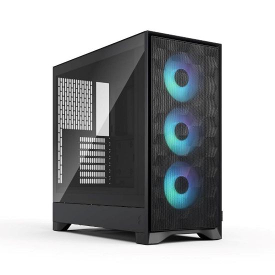 Obrázek FRACTAL DESIGN skříň Pop 2 Air Black TG ARGB, 2x USB 3.0, 3x 120mm ARGB Fan, bez zdroje, ATX