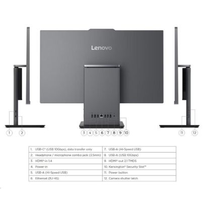 Obrázek LENOVO PC AiO ThinkCentre neo 55a 24 G6 - Ryzen™ 5 220, 23.8" FHD IPS, 16 GB, 512SSD, HDMI, AMD Radeon™ 740M, W11P, 3Y…